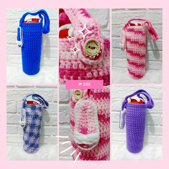 Crochet Water Bottle Holder (available on hand)